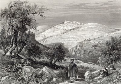 The Mount of Olives, from Mount Zion (engraved by S. Bradshaw) by Harry Fenn
